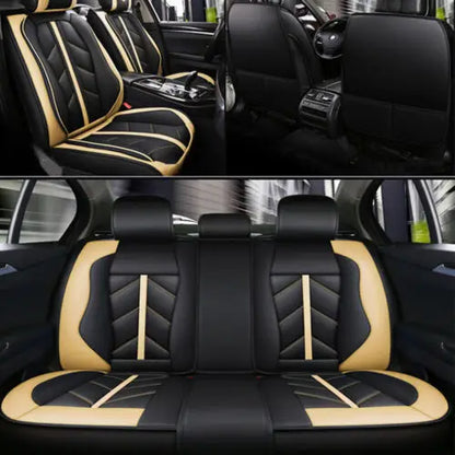 Full Set Waterproof PU Leather Seat Cushion Covers for Toyota 5 Car Seat Covers