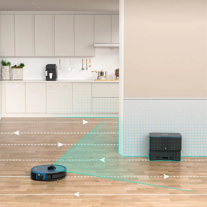OKP L3 Robot Vacuum with Self-Empty Dock, 3800Pa Suction ,Lidar Navigation, 5L Dust-Bag Hands-Free Cleaning for up to 10 Weeks