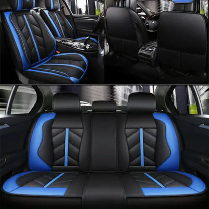 Full Set Waterproof PU Leather Seat Cushion Covers for Toyota 5 Car Seat Covers