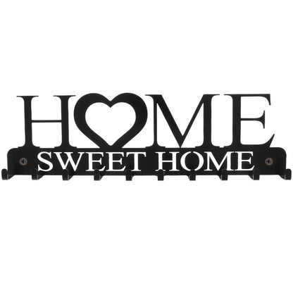 Key Holder Hooks Wall Mounted Key Rack with 10 Hooks Decorative Key Hanger Black Key Organizer for Entryway Front Door NEW