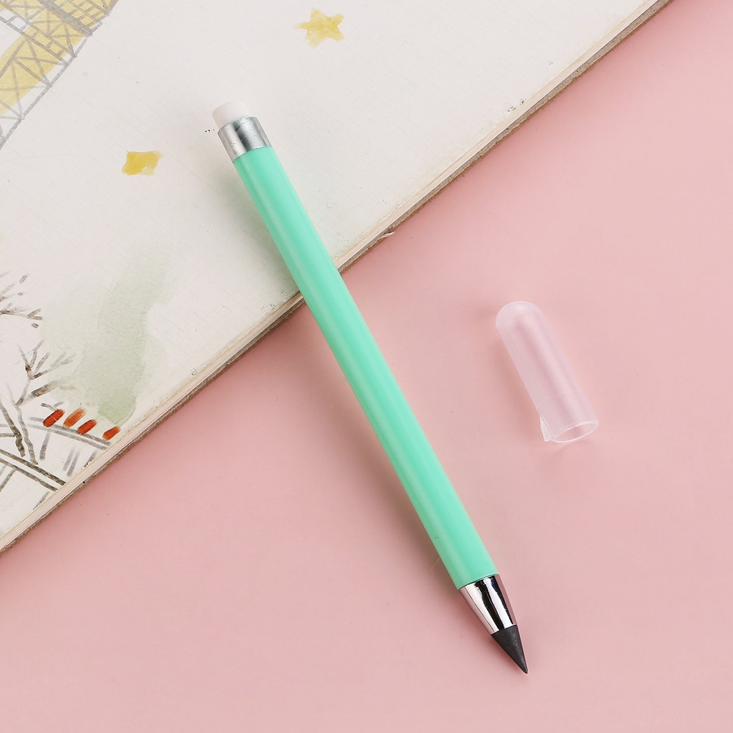 New HB Pen Inkless infinity Pencil Unlimited Writing No Ink Painting Sketch Tool School Office Supplies Gift for Kid Stationery