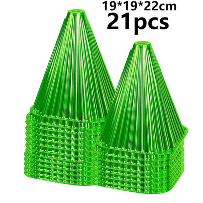 5-31PCS Green Garden Cloches Against Snails/weather Influences For Plant Care And Protection Effective Plant Protection Covers