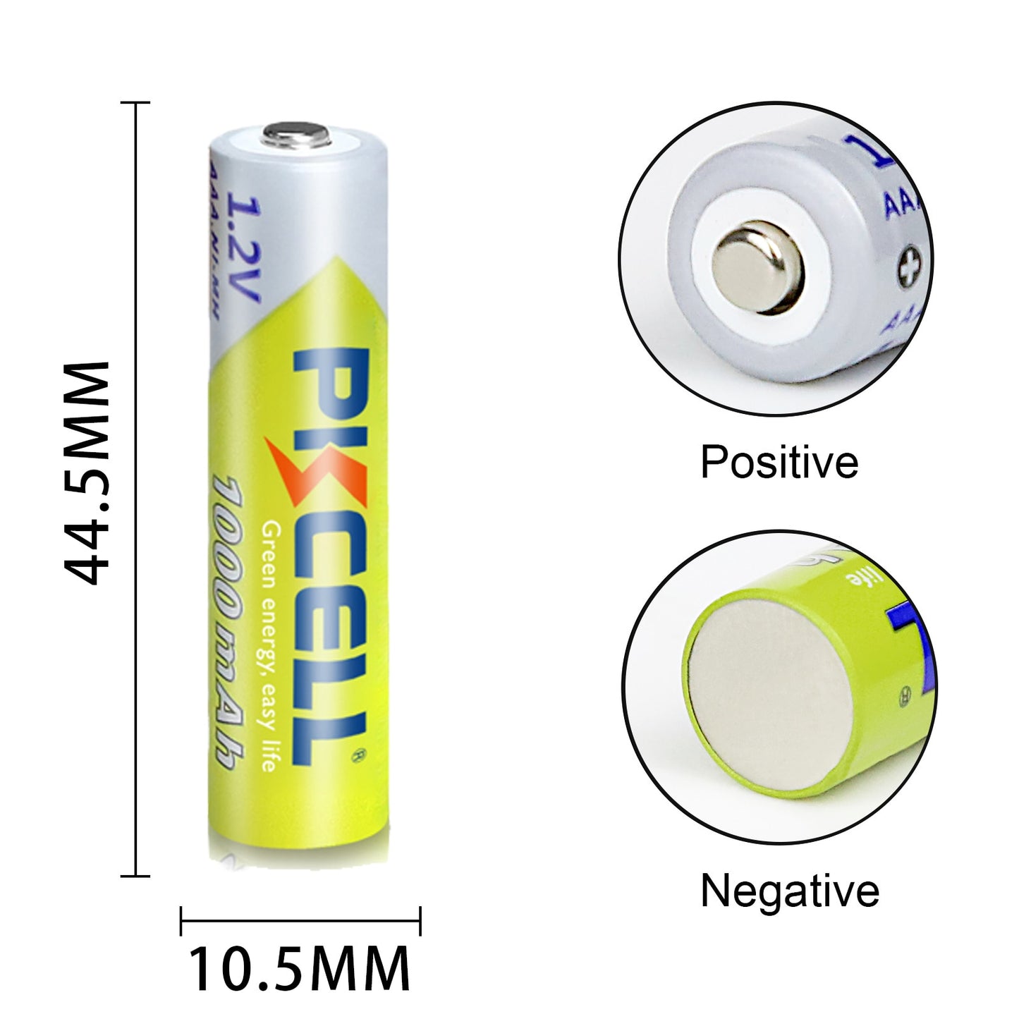 8Pc PKCELL AAA Battery 1.2V Ni-MH AAA Rechargeable Batteries 1000MAH 3A aaa flashlight Toy battery And 2PC AAA/AA Battery Holder