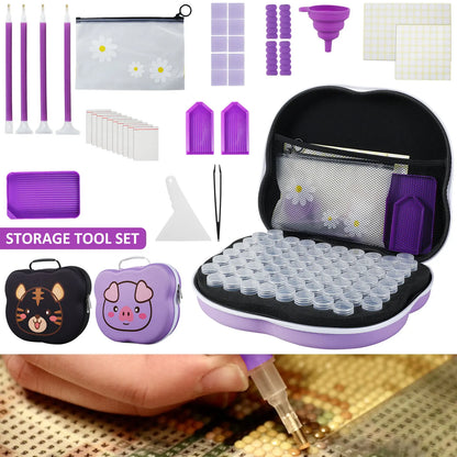 Diamond Painting Storage Boxes 70 Grid DIY 5d Diamond Painting Tool Bead Storage Large Capacity Set for Jewelry Bead Rhinestones