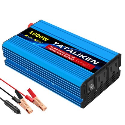 US Socket DC12V To AC 110V 60HZ Pure Sine Wave Inverter Car Power 1000W-10000W Voltage Portable Converter with LED