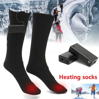 Electric Heated Socks Thermal Cotton Sports Socks Winter Hiking Hunting Ice Fishing Battery Powered Operated Heated Sockings