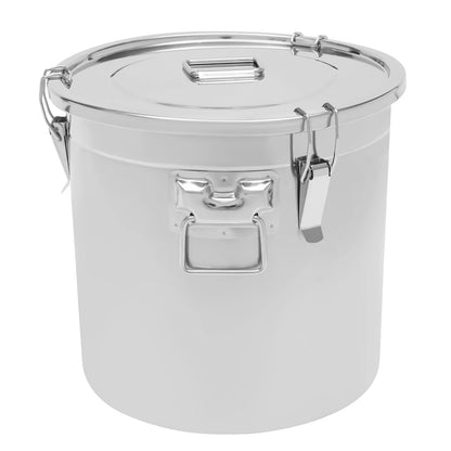 33L Stainless Steel Airtight Rice Bucket Canister Food Storage Container w/ Lid