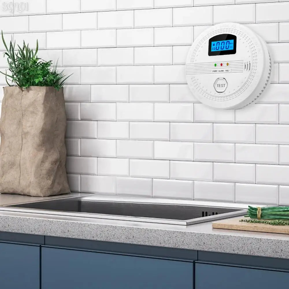 2 In 1 CO and Smoke Detector Sound Warning & LED Indicator Carbon Monoxide Detector Battery Powered CO Sensor for Home Warehouse
