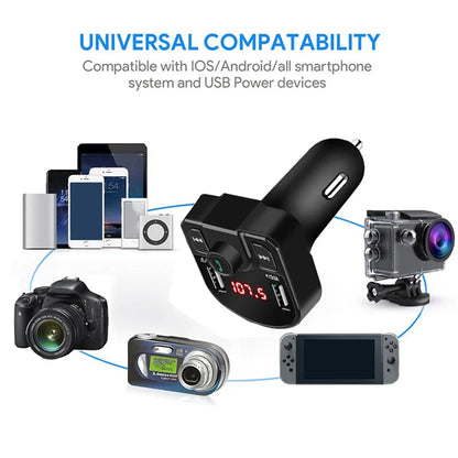 Bluetooth 4.2 Car FM Transmitter Wireless Handsfree Car Radio Modulator MP3 Player 3.1A Dual USB Quick Charger Adapter For Car