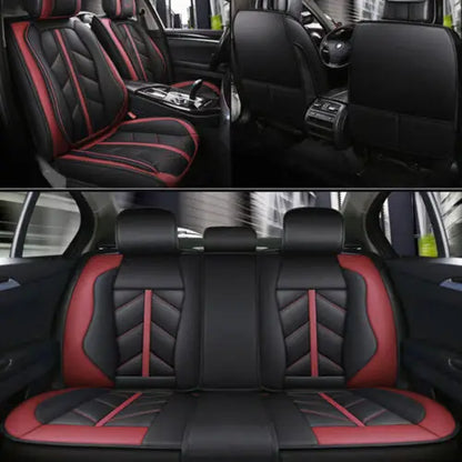 Full Set Waterproof PU Leather Seat Cushion Covers for Toyota 5 Car Seat Covers