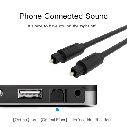 Vention Digital Optical Audio Cable Toslink SPDIF Coaxial Cable 1m 2m 5m for Amplifiers Blu-ray Xbox 360 PS4 Soundbar Fiber Cabl