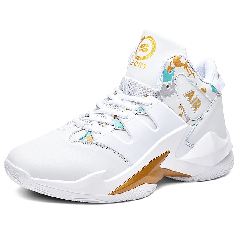 Men's  basketball shoes, breathable and non slip outdoor sports shoes, walking and running basketball shoes