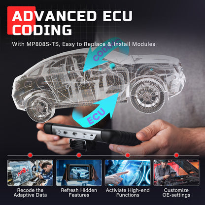 Autel MaxiPRO MP808S-TS Car Diagnostic Tools Online ECU Coding TPMS Automotive Scanner Active Test Scan Tool PK MP808BT PRO