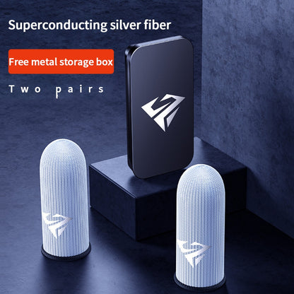 1Pair Finger Sleeve For PUBG Mobile Game Finger Cover Breathable Game Controller Touch Screen Luminous Gaming Thumb Gloves