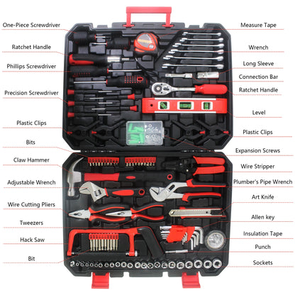 238Pcs toolbox set, suitcase set with tools, convenient tool set, suitable for schools, garages, companies, safe and convenient