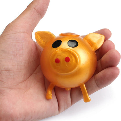 Water Pig Ball Toy Anti Stress Squishy Squeeze Pig Children Gift Kawaii Golden Pig Toy Creative Design for Sdudents Kids