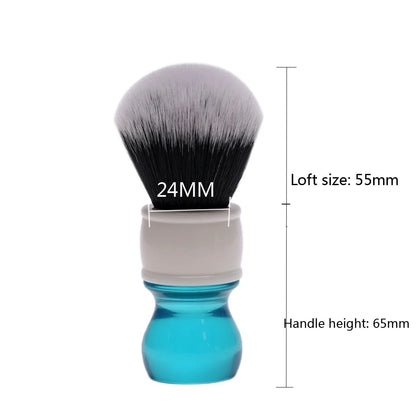 Yaqi 24mm Aqua Tuxedo Synthetic Hair Shaving Brush