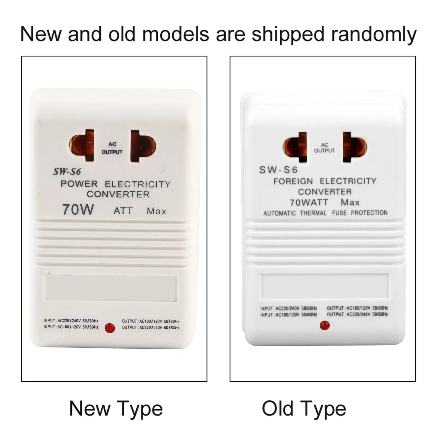 70W Dual Voltage Converter Transformer 110V/120V to 220V/240V with CN Standard Plug - Step-Up & Step-Down