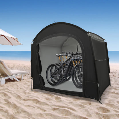 Outdoor Waterproof Bike Tent Bike Storage Shed 210D Oxford Fiberglass Mountain Bikes Storage Freestanding Travel Bike Tent