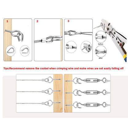 Garden Wire 15/30M Stainless Steel Wire Rope Kit, M5 Turnbuckle Wire Tensioner Kit,PVC Coated Metal Wire Cable Fence Wire Roll K