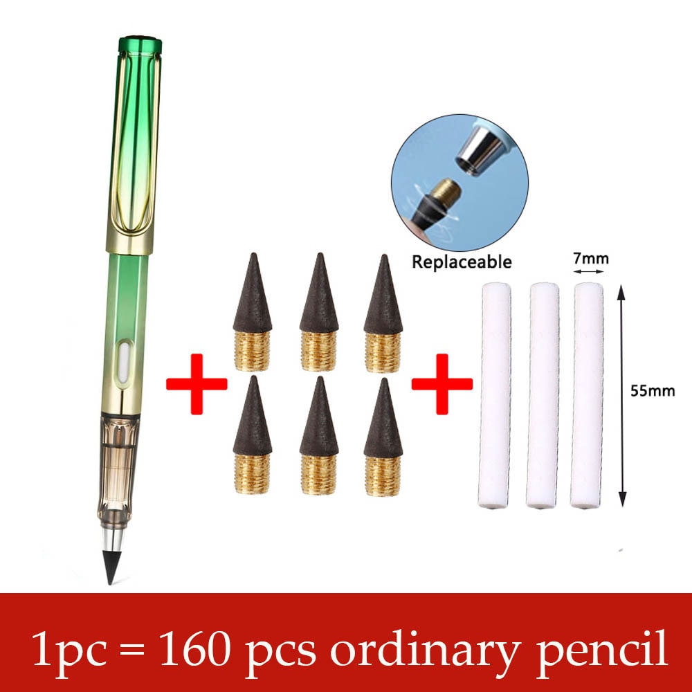 10Pcs/Set Infinity Pencil No Ink Unlimited Writing Art Eternal Pencils Sketch School Items Kawaii Pens Back To School Supplies
