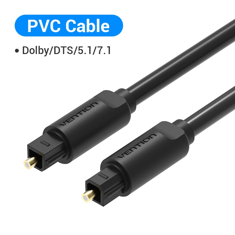 Vention Digital Optical Audio Cable Toslink SPDIF Coaxial Cable 1m 2m 5m for Amplifiers Blu-ray Xbox 360 PS4 Soundbar Fiber Cabl