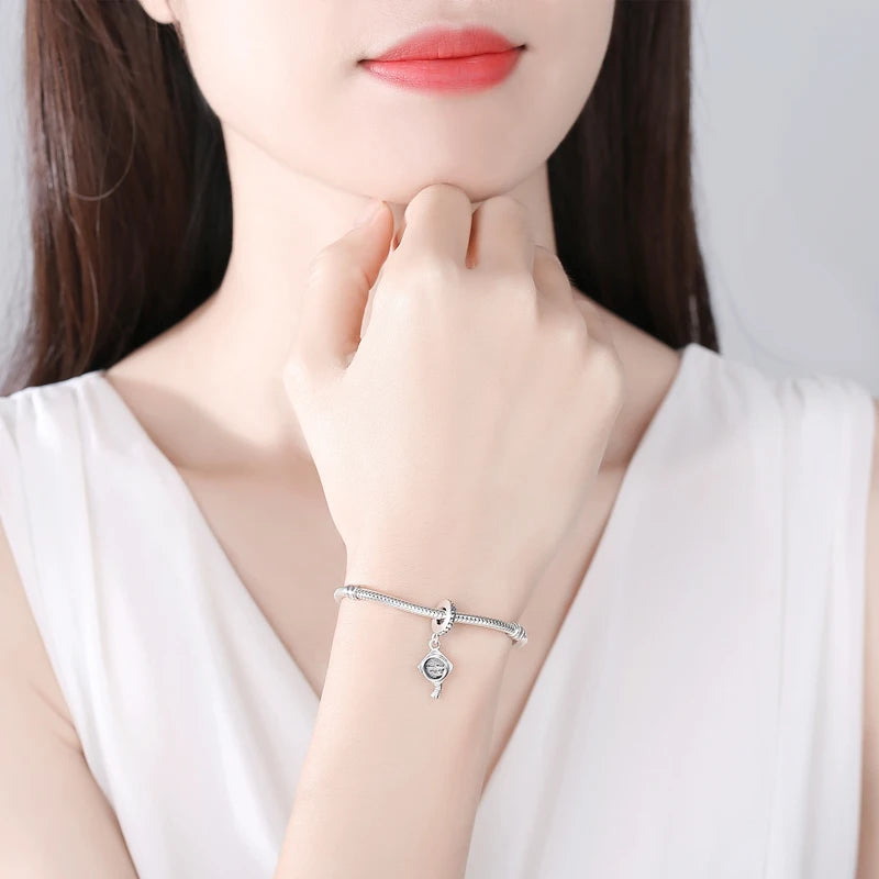 Original 925 Sterling Silver Charms Love Anniversary Birthday Pendant Beads Fit Pandora Bracelets Necklaces Women DIY Jewelry