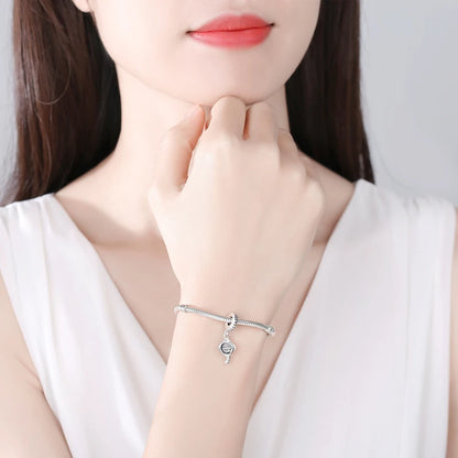 Original 925 Sterling Silver Charms Love Anniversary Birthday Pendant Beads Fit Pandora Bracelets Necklaces Women DIY Jewelry