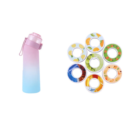 650ml Air Water Bottle with 7 Flavour Pods BPA Free,0 Sugar 0 Calorie Sports Water Bottles Drinking Cup for Fitness, Outdoor