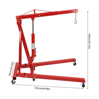 Engine Hanger Engine Crane Hydraulic Car Crane 2T Ton Folding Mobile Crane Auto Maintenance Tool
