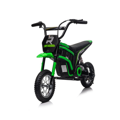 24V14ah Kids Ride On Electric Toy Motocross Motorcycle Dirt Speeds up to 14.29MPH,Dual Suspension, Hand-Operated Dual Brakes