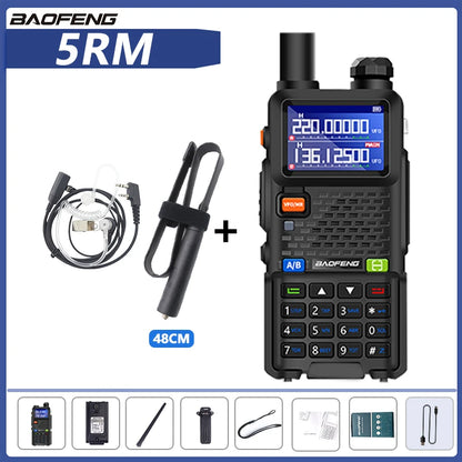 Baofeng 5RM Walkie Talkie UV-5RM Six-Band AM /FM VHF/UHF Ham Radio 999CH NOAA Wireless Copy Frequency Long Range Two Way Radios