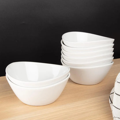 8" Ceramic Deep Soup Bowls & Salad Bowls 42 OZ Large Bowls for Kitchen White Ceramic Serving Bowls for Salads Cereal,Soup