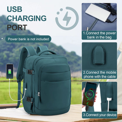 Large Travel Backpack Women Carry on Backpack, Airline Approved Personal Item Bag, Airplane Backpack, Hiking Short-Trip Rucksack