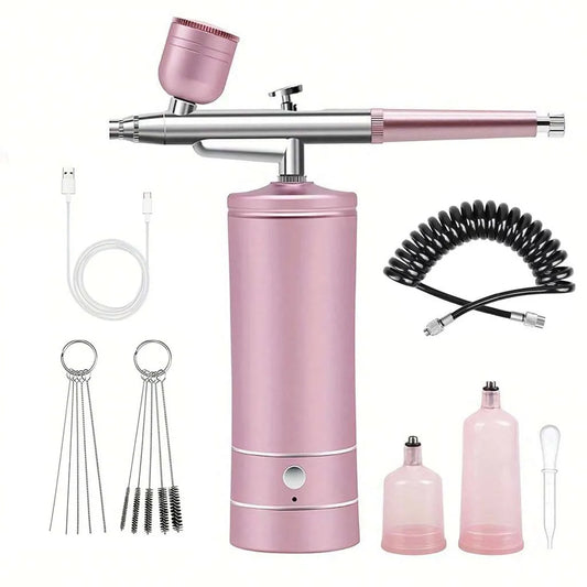 Airbrush Rechargeable Cordless Airbrush-Kit Compressor - 30PSI High Pressure Airbrush Gun with Hose Wireless Air Brush for Model