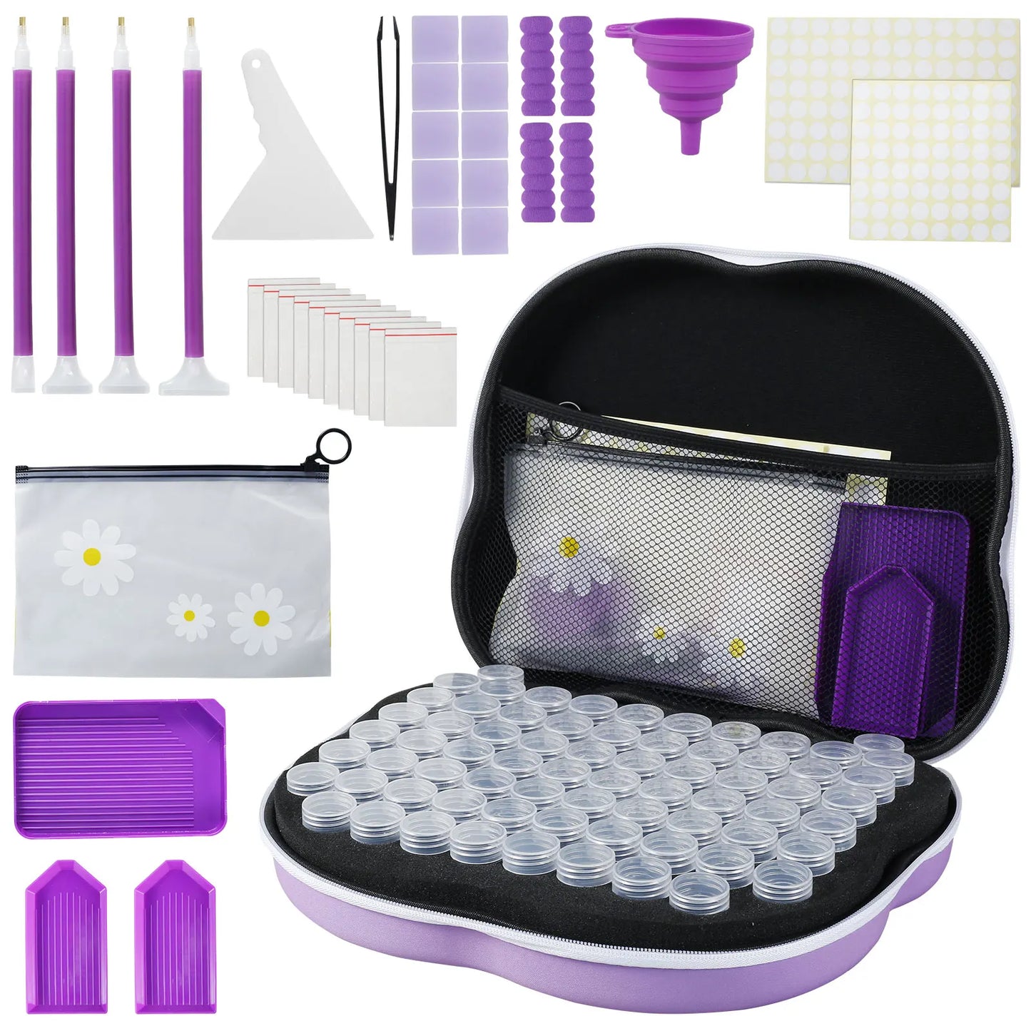 Diamond Painting Storage Boxes 70 Grid DIY 5d Diamond Painting Tool Bead Storage Large Capacity Set for Jewelry Bead Rhinestones