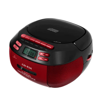 CD Player Boombox Cassette Player Combo with Bluetooth,AM/FM Radio,Stereo Sound with Remote Control,AUX/USB Drive,Tape Recording