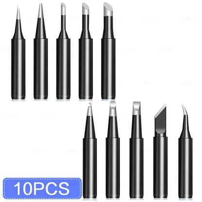 STONEGO Soldering Iron Tips Soldering Bits Black Alloy Plating Suitable for 900M, 936, 937, 938, 969, 8586, 852D