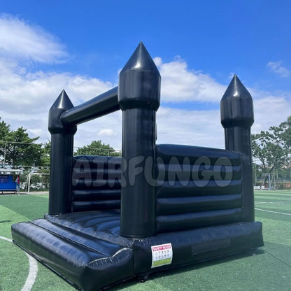 13x13ft Commercial grade white bounce house for party rentals Black color Halloween inflatable bouncy castle with air blower