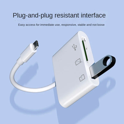 3 in 1 Micro USB Type C Adapter Multifunctional USB TF SD Card Reader USB-C Memory Card Adapter For Macbook Samsung Laptop