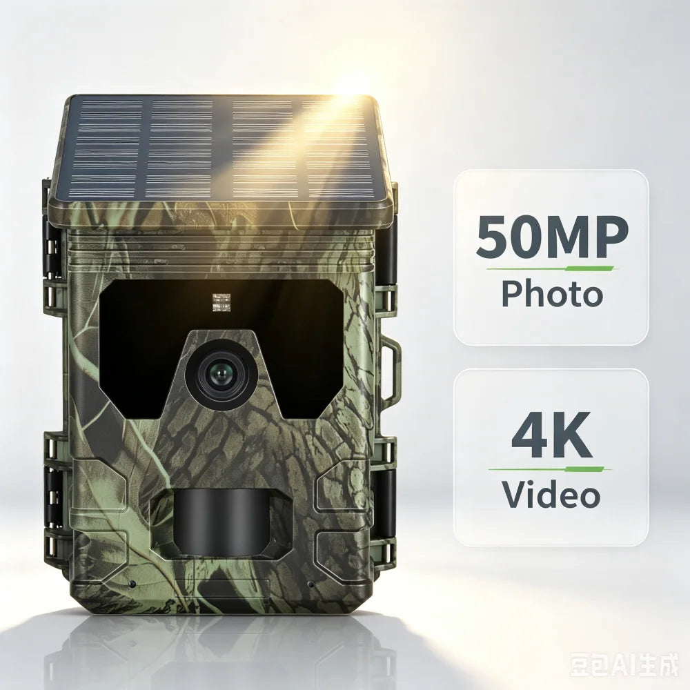 Solar Trail Camera 50MP 4K
