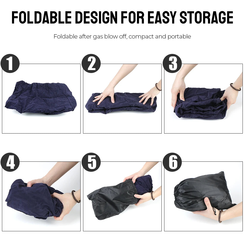 Inflatable PVC 3 Layers Travel Foot Rest Pillows Leg Support Footrest Pillow On Airplane Car Bus Adjustable High Resting Pillow