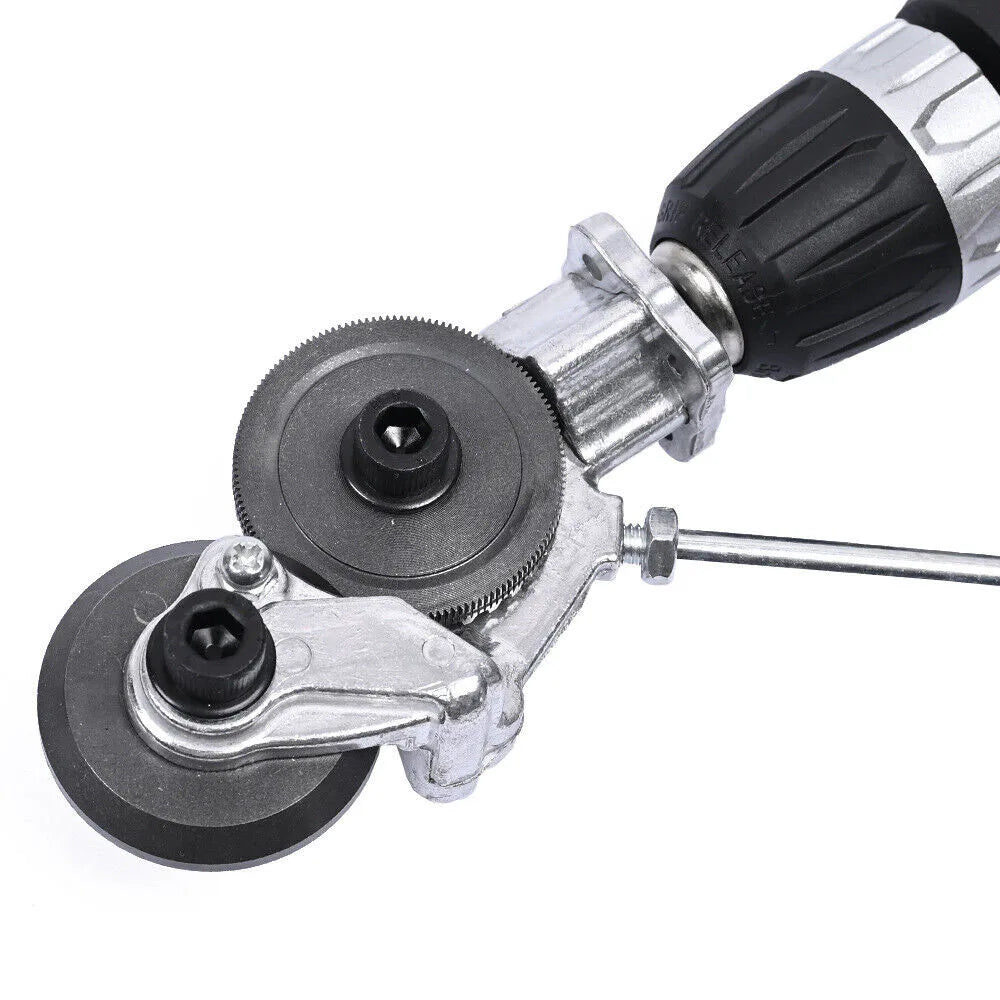 Electric Drill Cutter Metal Sheet Cutter Nibbler Double Headed Iron Metal Sheet Cutter Free Cutting Tool