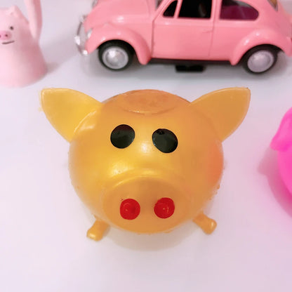 Water Pig Ball Toy Anti Stress Squishy Squeeze Pig Children Gift Kawaii Golden Pig Toy Creative Design for Sdudents Kids
