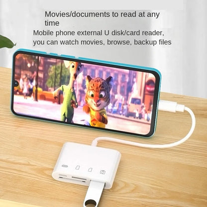 3 in 1 Micro USB Type C Adapter Multifunctional USB TF SD Card Reader USB-C Memory Card Adapter For Macbook Samsung Laptop