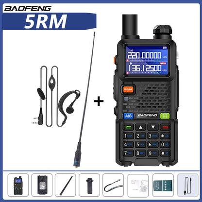 Baofeng 5RM Walkie Talkie UV-5RM Six-Band AM /FM VHF/UHF Ham Radio 999CH NOAA Wireless Copy Frequency Long Range Two Way Radios