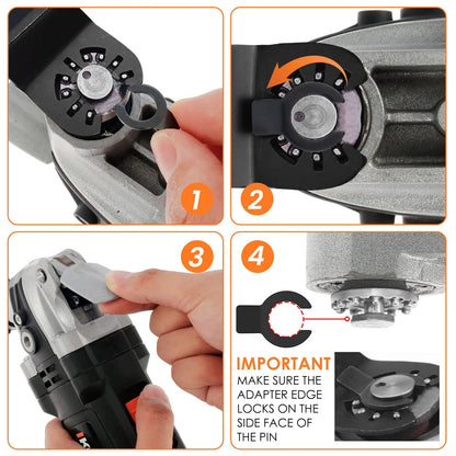 15Pcs Oscillating Saw Blades Set Multipurpose Extra-Long Japanese Precision Teeth Saw Blade Curved-Edge Bi-Metal Multitool Blade