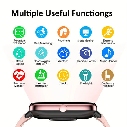 AI Voice Assistant Smart Watch for Men/ Women, 1.9'' HD Screen Activity Tracker with Bluetooth Call/ Remote Photo/ Sleep Mointor