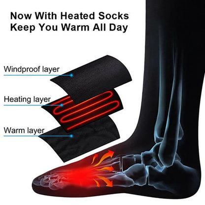Electric Heated Socks Thermal Cotton Sports Socks Winter Hiking Hunting Ice Fishing Battery Powered Operated Heated Sockings