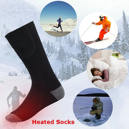 Electric Heated Socks Thermal Cotton Sports Socks Winter Hiking Hunting Ice Fishing Battery Powered Operated Heated Sockings